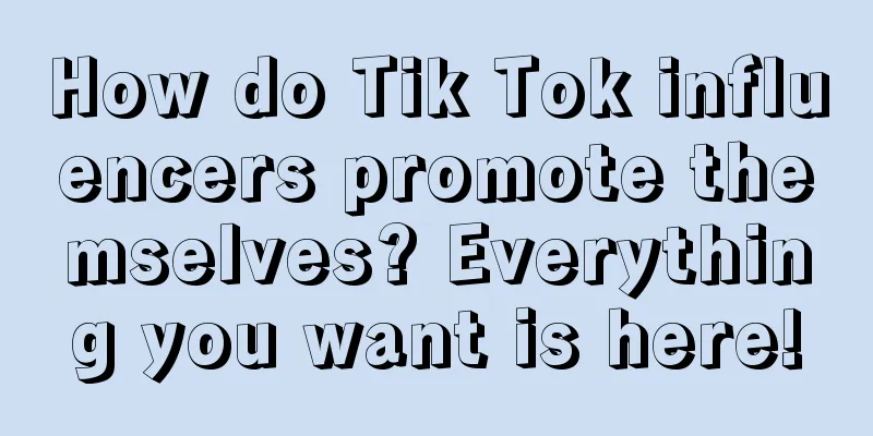 How do Tik Tok influencers promote themselves? Everything you want is here!