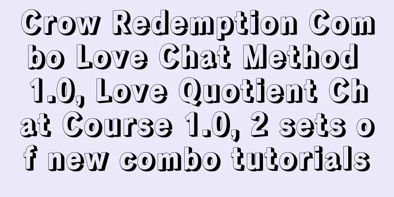 Crow Redemption Combo Love Chat Method 1.0, Love Quotient Chat Course 1.0, 2 sets of new combo tutorials