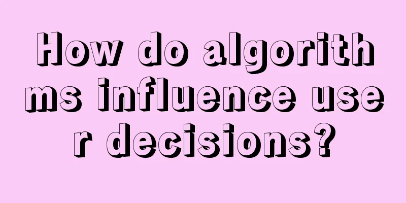 How do algorithms influence user decisions?