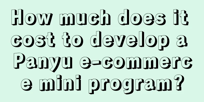 How much does it cost to develop a Panyu e-commerce mini program?