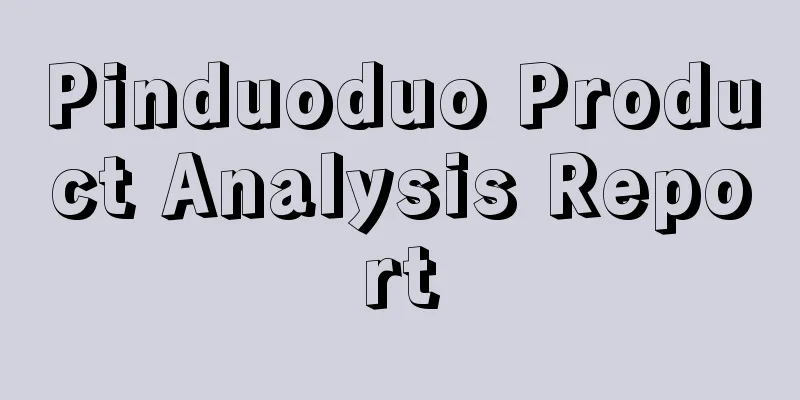 Pinduoduo Product Analysis Report