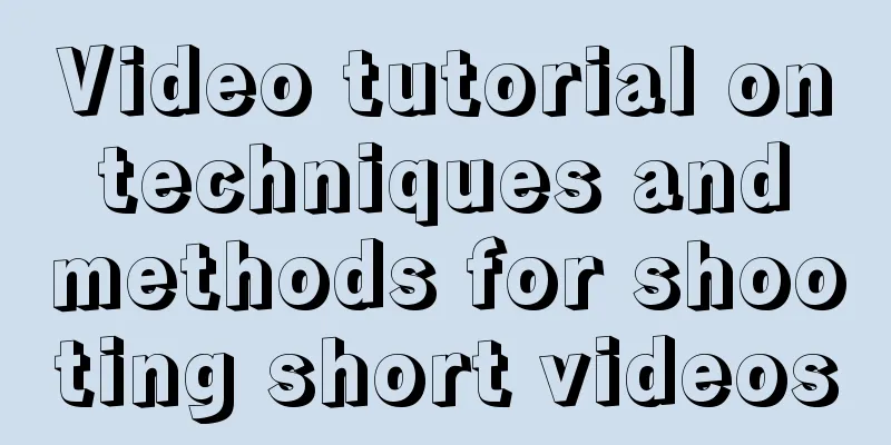 Video tutorial on techniques and methods for shooting short videos