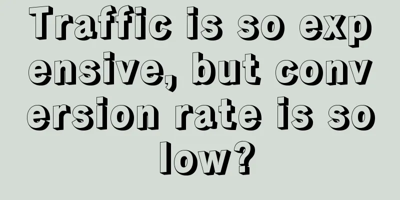 Traffic is so expensive, but conversion rate is so low?