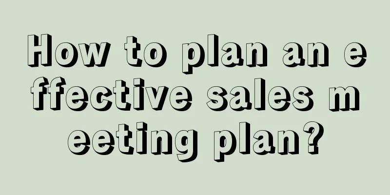 How to plan an effective sales meeting plan?