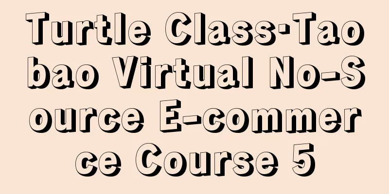 Turtle Class·Taobao Virtual No-Source E-commerce Course 5