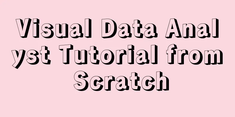 Visual Data Analyst Tutorial from Scratch