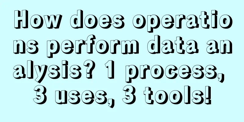 How does operations perform data analysis? 1 process, 3 uses, 3 tools!