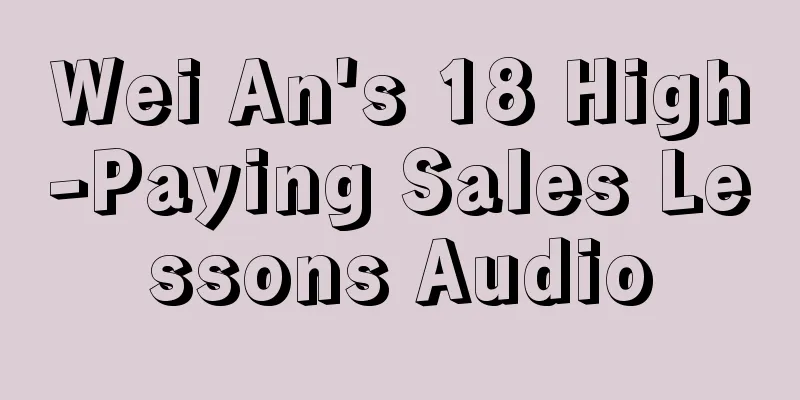 Wei An's 18 High-Paying Sales Lessons Audio