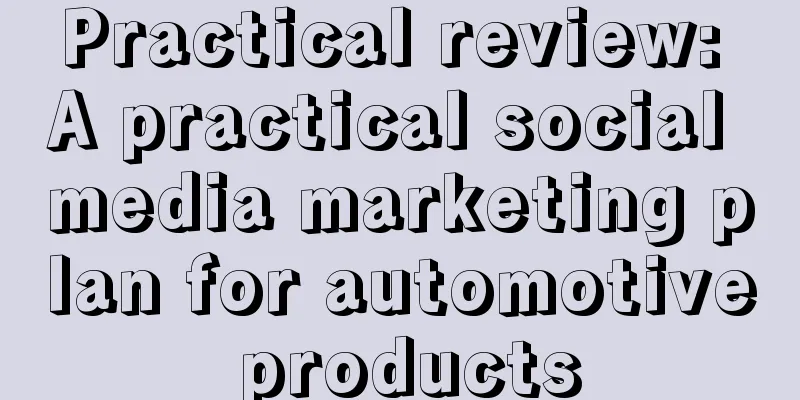 Practical review: A practical social media marketing plan for automotive products