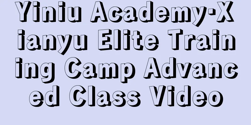 Yiniu Academy·Xianyu Elite Training Camp Advanced Class Video