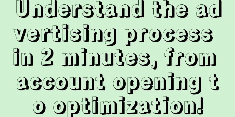 Understand the advertising process in 2 minutes, from account opening to optimization!