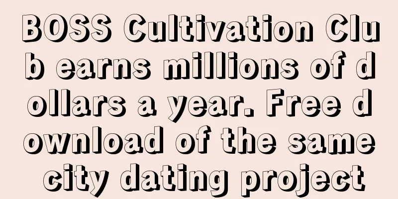 BOSS Cultivation Club earns millions of dollars a year. Free download of the same city dating project