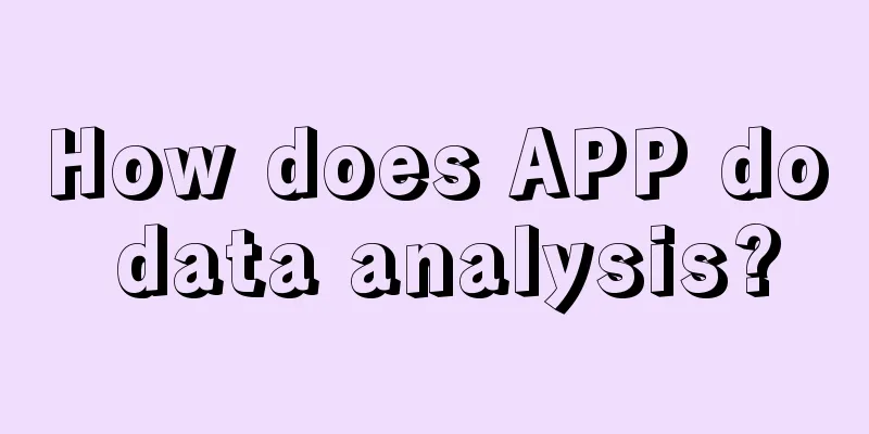 How does APP do data analysis?