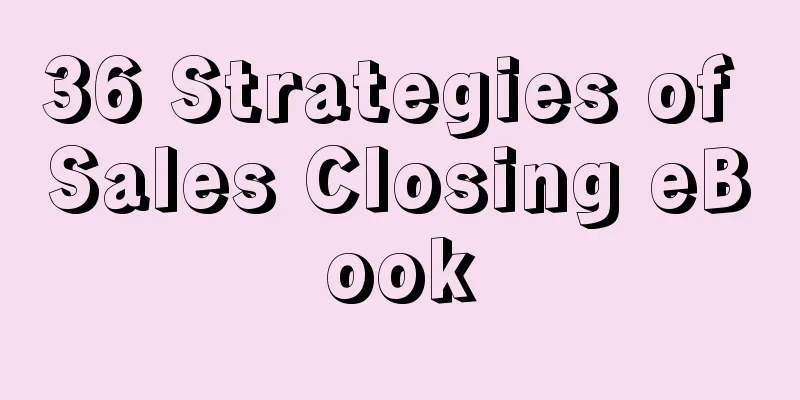 36 Strategies of Sales Closing eBook