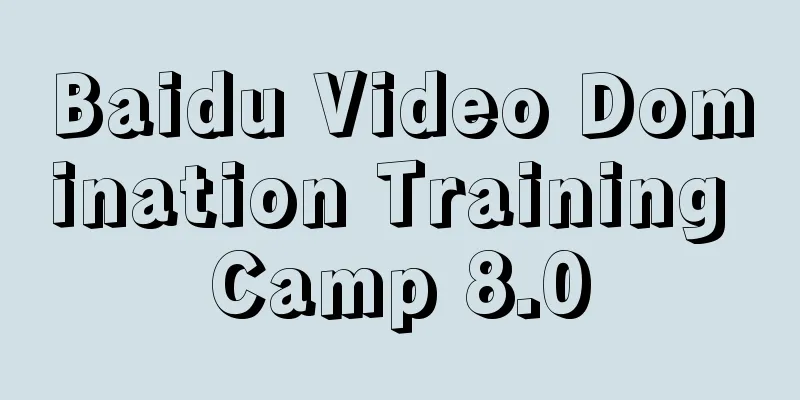 Baidu Video Domination Training Camp 8.0