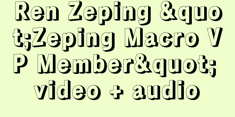 Ren Zeping "Zeping Macro VP Member" video + audio