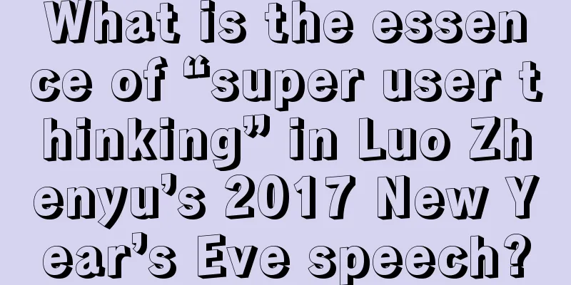 What is the essence of “super user thinking” in Luo Zhenyu’s 2017 New Year’s Eve speech?