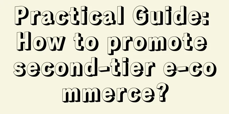 Practical Guide: How to promote second-tier e-commerce?