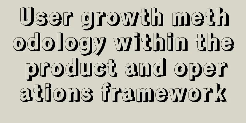 User growth methodology within the product and operations framework