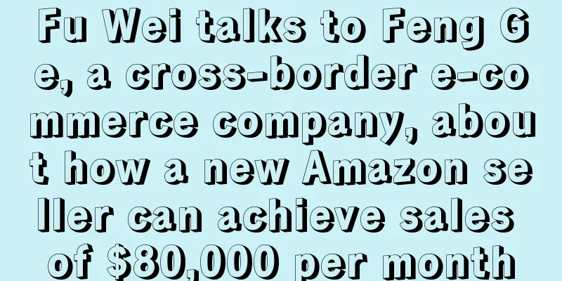 Fu Wei talks to Feng Ge, a cross-border e-commerce company, about how a new Amazon seller can achieve sales of $80,000 per month