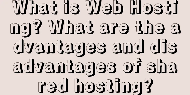 What is Web Hosting? What are the advantages and disadvantages of shared hosting?