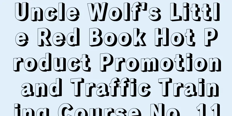 Uncle Wolf's Little Red Book Hot Product Promotion and Traffic Training Course No. 11