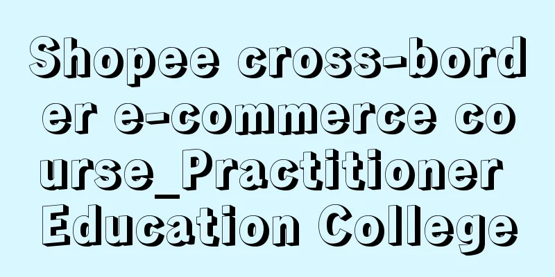 Shopee cross-border e-commerce course_Practitioner Education College