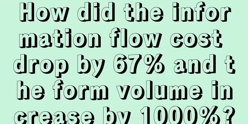 How did the information flow cost drop by 67% and the form volume increase by 1000%?