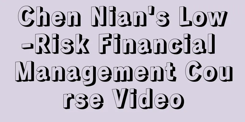 Chen Nian's Low-Risk Financial Management Course Video