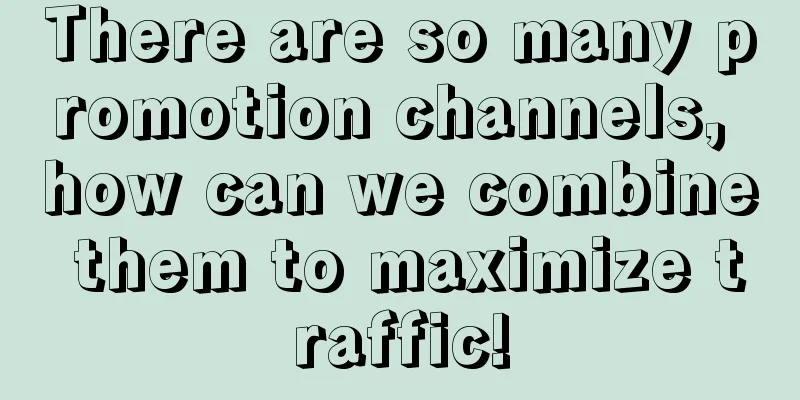 There are so many promotion channels, how can we combine them to maximize traffic!