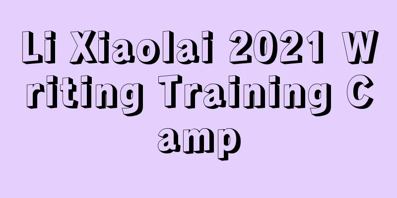 Li Xiaolai 2021 Writing Training Camp