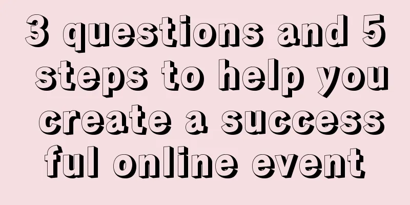 3 questions and 5 steps to help you create a successful online event