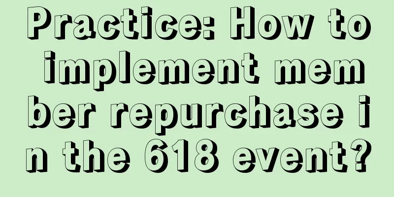 Practice: How to implement member repurchase in the 618 event?