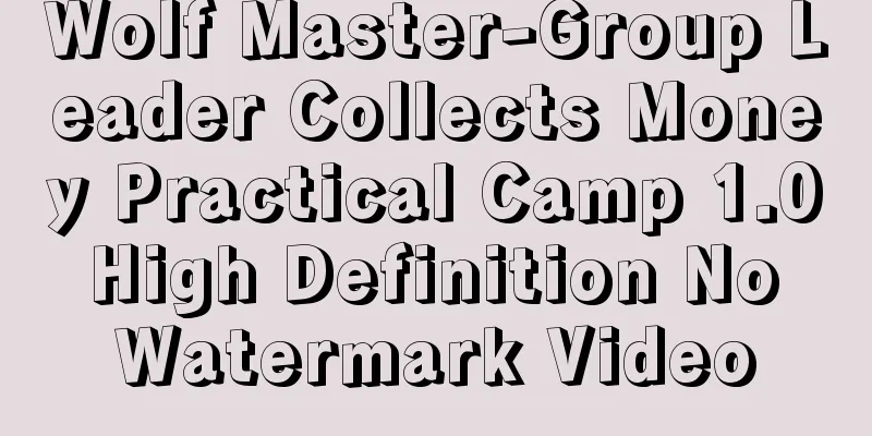 Wolf Master-Group Leader Collects Money Practical Camp 1.0 High Definition No Watermark Video