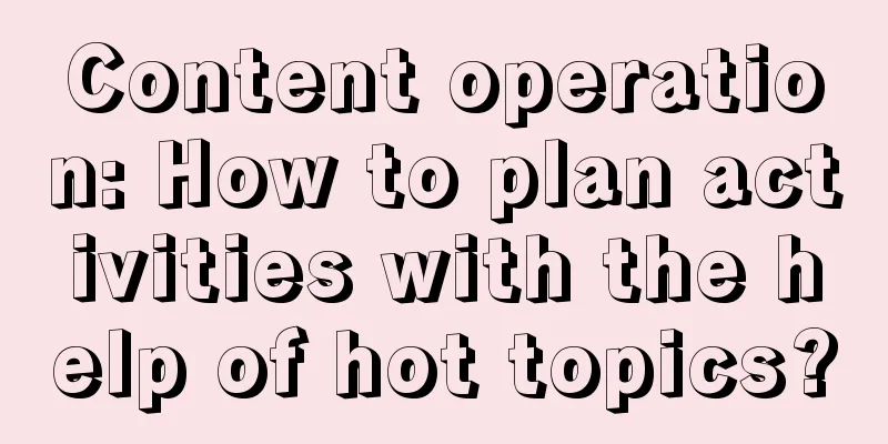 Content operation: How to plan activities with the help of hot topics?