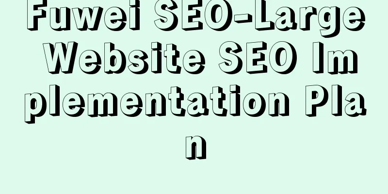 Fuwei SEO-Large Website SEO Implementation Plan