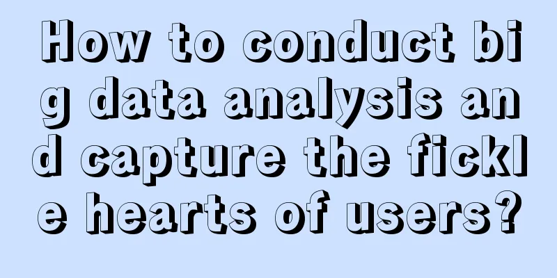 How to conduct big data analysis and capture the fickle hearts of users?