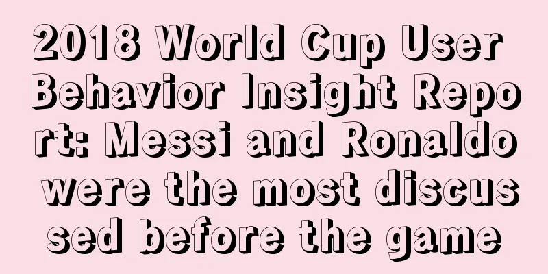 2018 World Cup User Behavior Insight Report: Messi and Ronaldo were the most discussed before the game