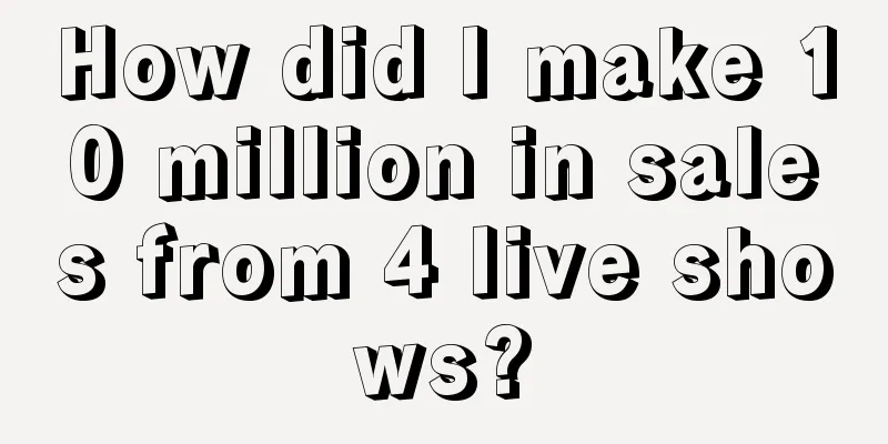 How did I make 10 million in sales from 4 live shows?