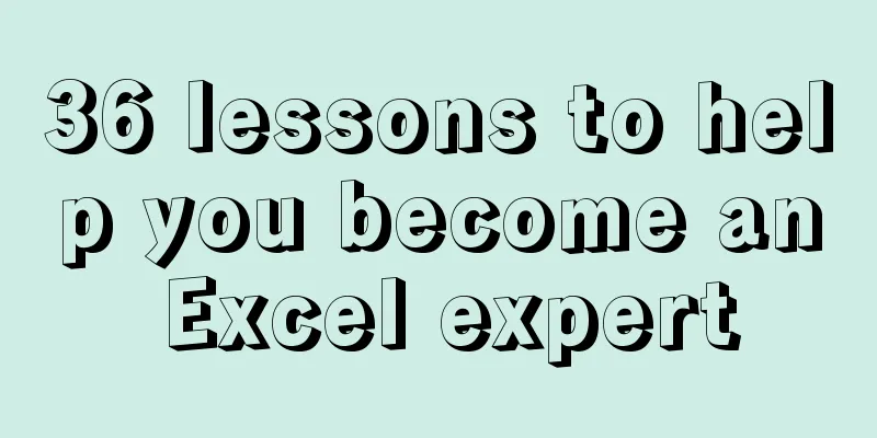 36 lessons to help you become an Excel expert