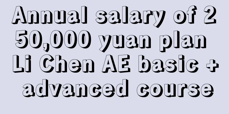 Annual salary of 250,000 yuan plan Li Chen AE basic + advanced course