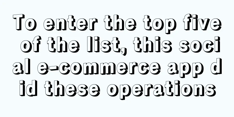 To enter the top five of the list, this social e-commerce app did these operations