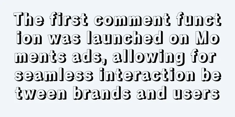 The first comment function was launched on Moments ads, allowing for seamless interaction between brands and users