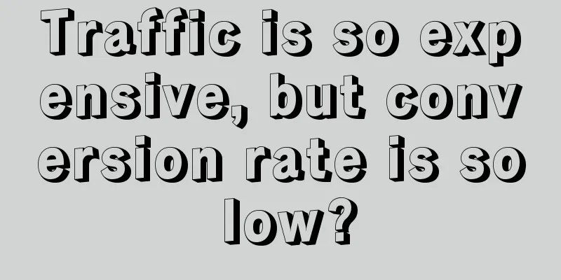 Traffic is so expensive, but conversion rate is so low?