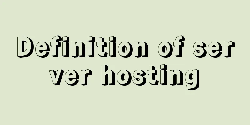 Definition of server hosting