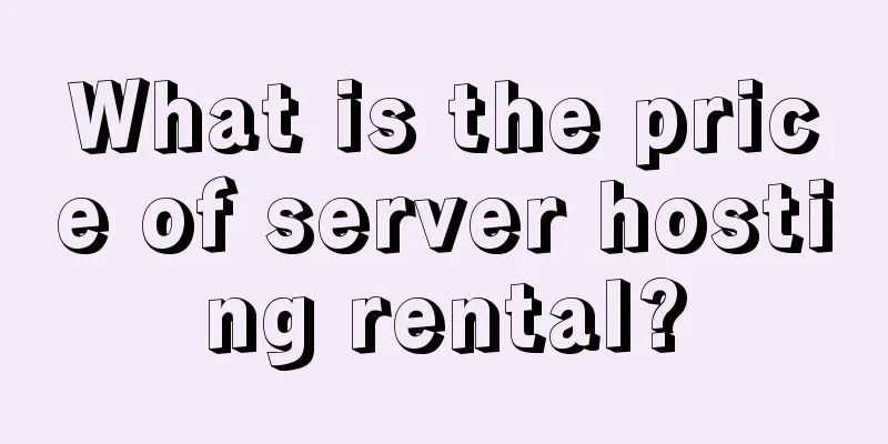 What is the price of server hosting rental?