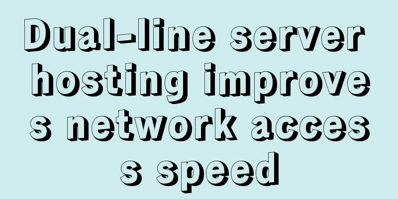 Dual-line server hosting improves network access speed