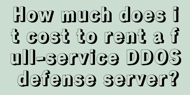 How much does it cost to rent a full-service DDOS defense server?