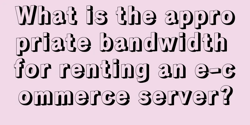 What is the appropriate bandwidth for renting an e-commerce server?