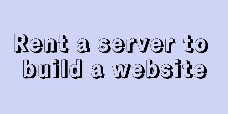 Rent a server to build a website